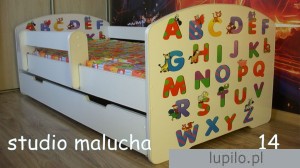 Łóżko dla dziecka ALFABET 160x80 cm z materacem pianka